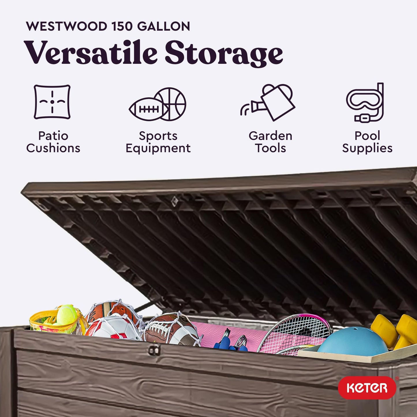150 Gallon Outdoor Storage Deck