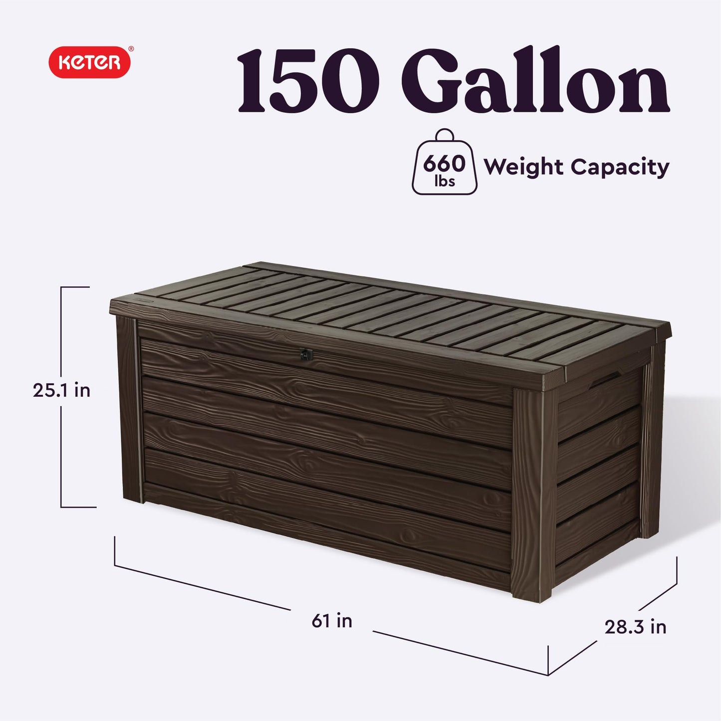 150 Gallon Outdoor Storage Deck