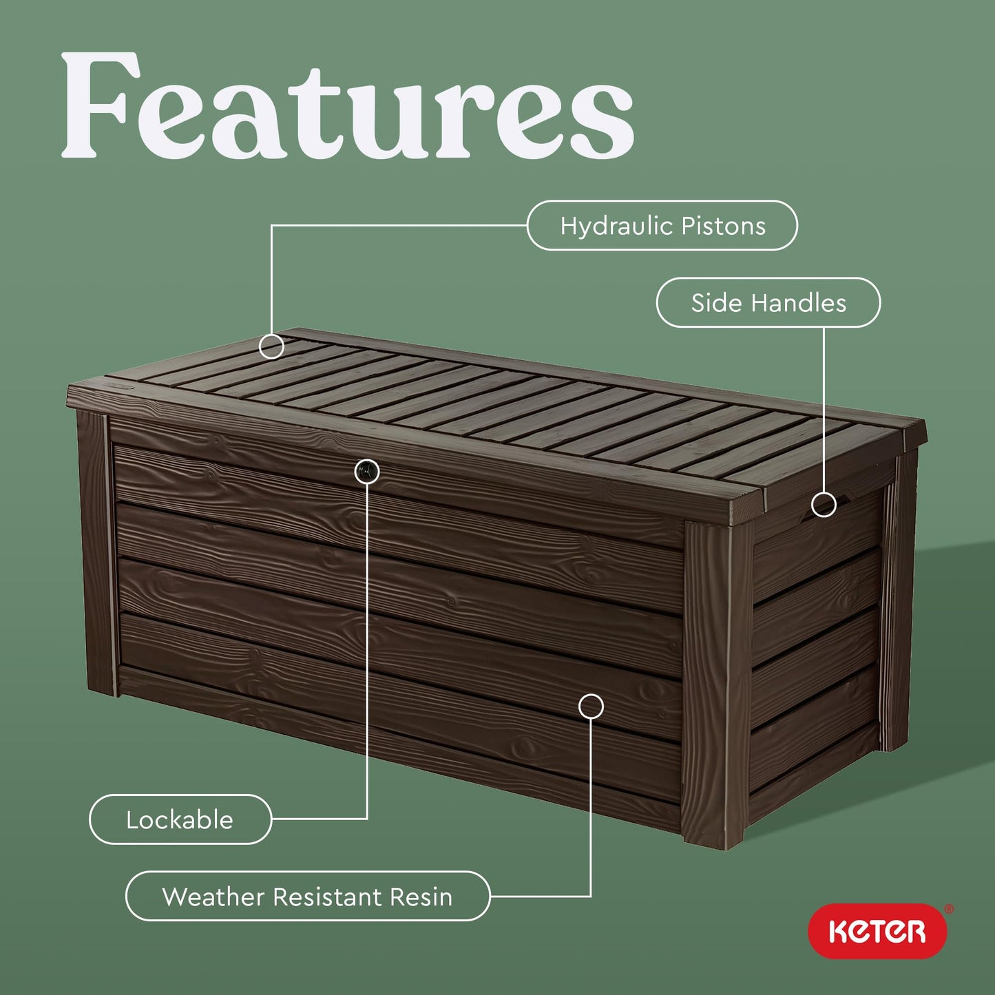 150 Gallon Outdoor Storage Deck