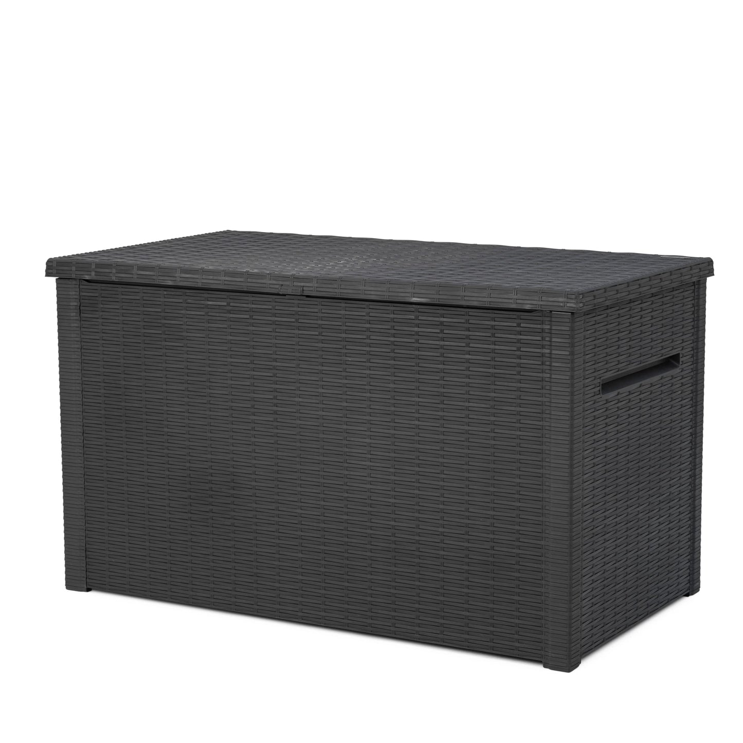 230 Gallon Resin Rattan Look Large Outdoor Storage Deck Box
