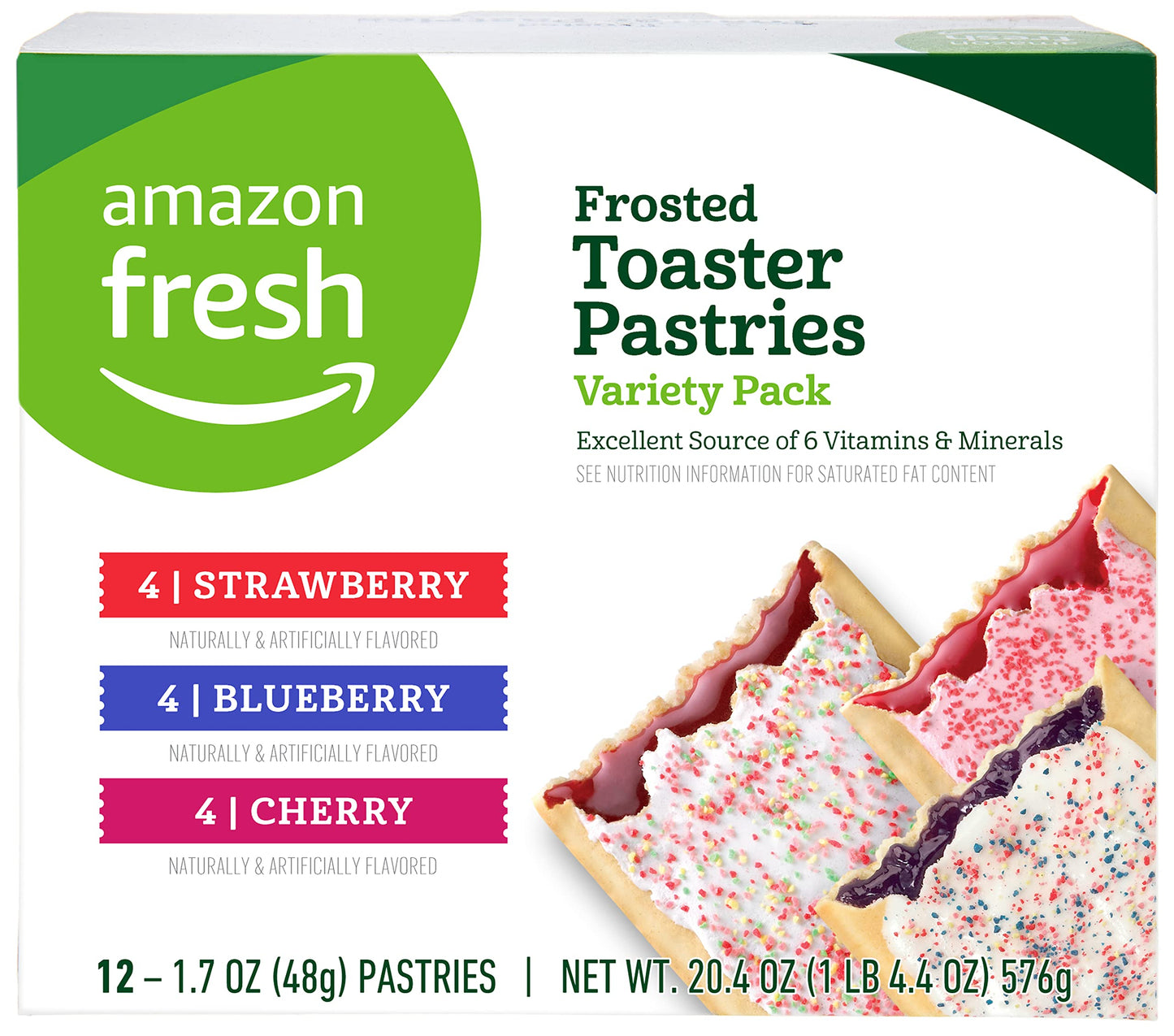 Toaster Pastries Variety Pack (Strawberry, Blueberry, Cherry)