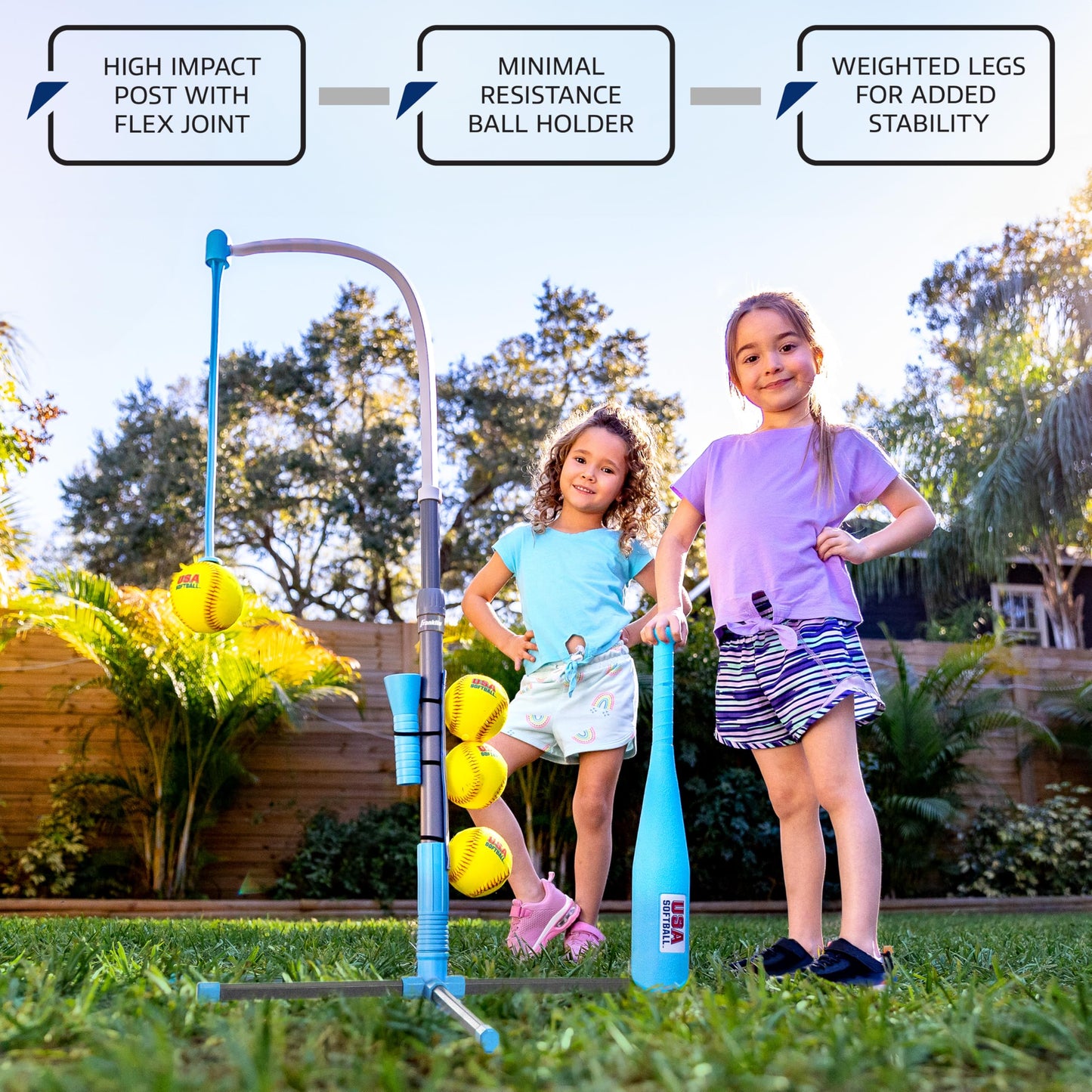 Grow-with-Me Kids Baseball Batting Tee + Stand Set for Youth + Toddlers