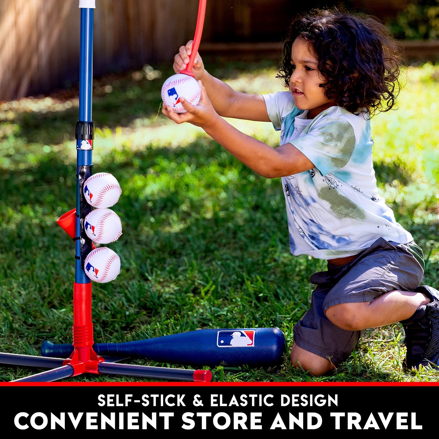 Grow-with-Me Kids Baseball Batting Tee + Stand Set for Youth + Toddlers