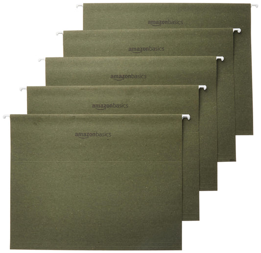 Hanging Organizer File Folder, Letter Size, Green - Pack of 25